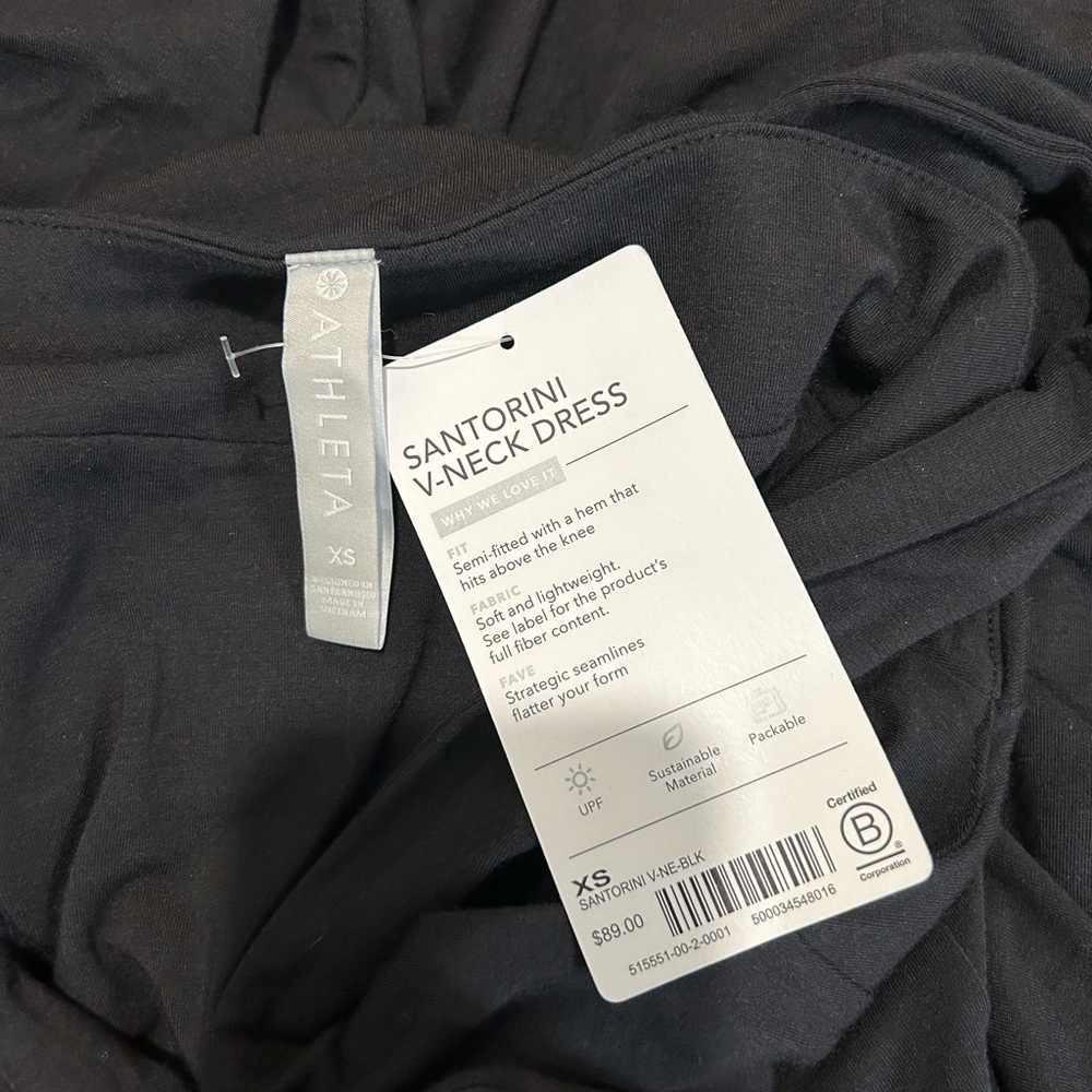 Athleta Santorini V-Neck Dress, size XS. NWT. - Picture 2 of 6